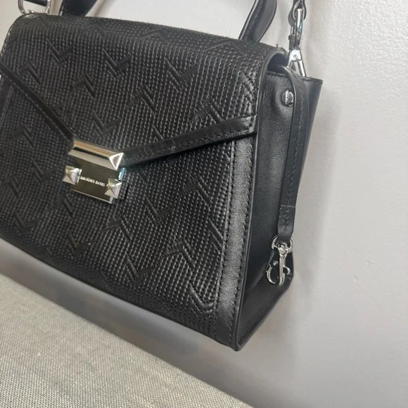 Michael Kors Whitney Medium Quilted Top Handle Satchel Black / Silver - Picture 3 of 11